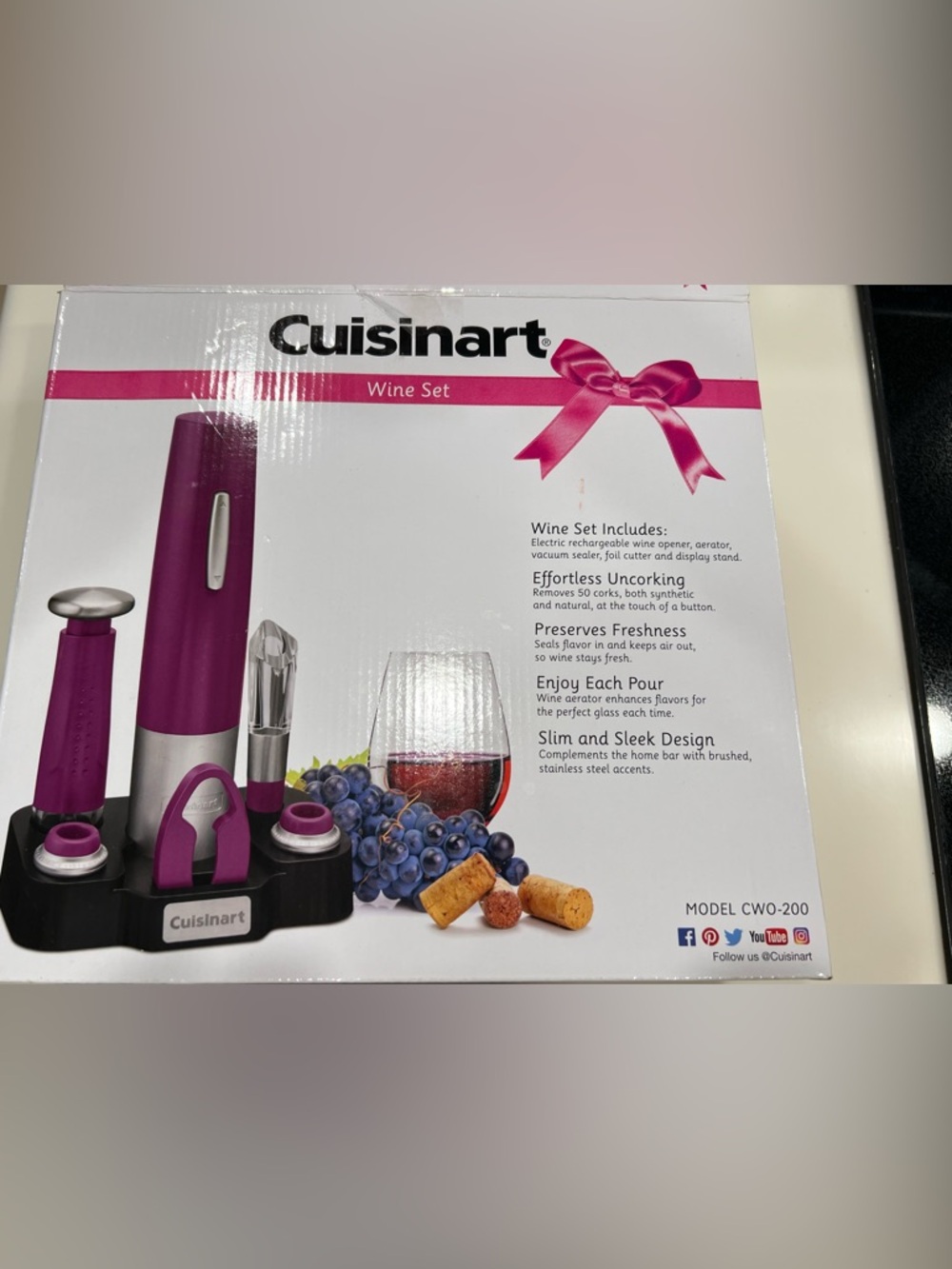 Cuisinart Wine Set in Purple